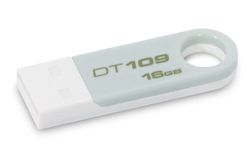 Kingston 16GB USB 2.0 DataTraveler 109 White & Silver - DT109S/16GB