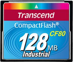Transcend 128MB Industrial CF Card (80X) with PIO mode - TS128MCF80-P