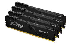 Kingston 128GB 3200MHz DDR4 CL16 DIMM (Kit of 4) FURY Beast Black - KF432C16BBK4/128