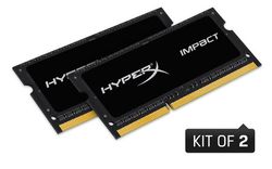 Kingston HyperX 8GB 2133MHz DDR3L CL11 SODIMM (Kit of 2) 1.35V Impact Black - HX321LS11IB2K2/8