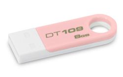 Kingston 8GB USB 2.0 DataTraveler 109 White & Pink - DT109N/8GB