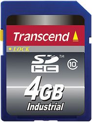 Transcend 4GB Industrial Wide-Temp SDHC (Class 10) - TS4GSDHC10I