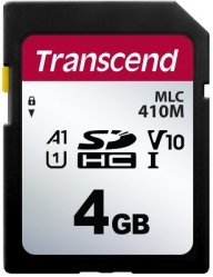 Transcend 4GB Industrial SDHC Card UHS-I A1 U1, MLC - TS4GSDC410M