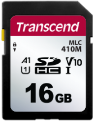 Transcend 16GB Industrial SDHC Card UHS-I A1 U1, MLC - TS16GSDC410M