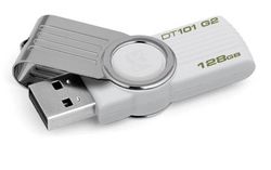 Kingston 128GB USB 2.0 DataTraveler 101 G2 White - DT101G2/128GB