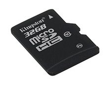 Kingston 32GB microSDHC (Class 10) SD adapter not included - SDC10/32GBSP