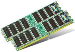 Transcend 2GB Kit (2x1GB) 266MHz DDR DIMM for Dell - TS2GDL450