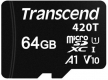 Transcend 64GB microSD A1 U1, 3D TLC - TS64GUSD420T