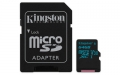 Kingston 64GB microSDXC UHS-I Class U3 Canvas Go! with SD Adapter - SDCG2/64GB