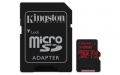 Kingston 512GB microSDXC UHS-I Class 3 (V30) Canvas React with SD Adapter - SDCR/512GB