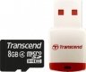 Transcend 8GB microSDHC Class 4 with USB Card Reader - TS8GUSDHC4-P3